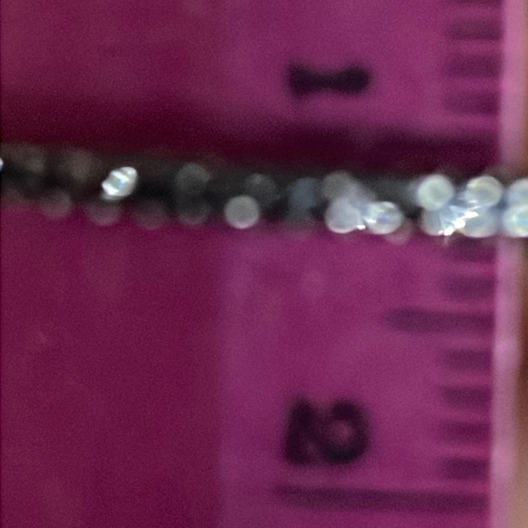 Black Spinel 925 Sterling Silver w/ Black Rhodium Plate Hoop Earrings - Picture 6 of 7